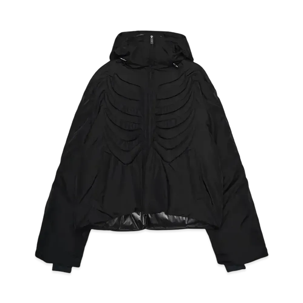 SURGERY bone embossing puffer jacket "BLACK"