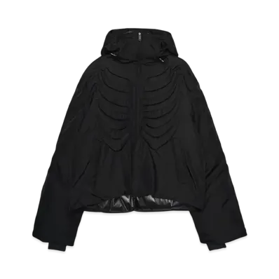 SURGERY bone embossing puffer jacket "BLACK"