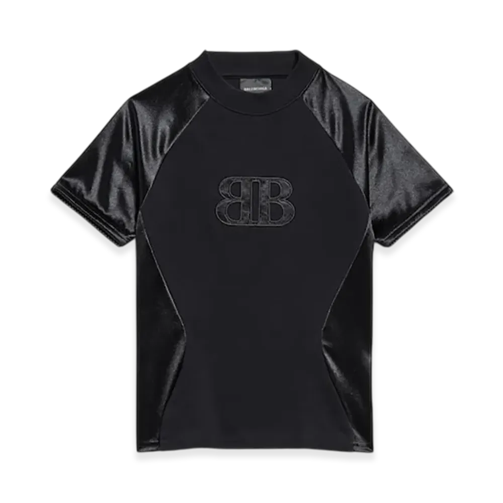 BALENCIAGA Women's Nano BB Fitted Top "Black"
