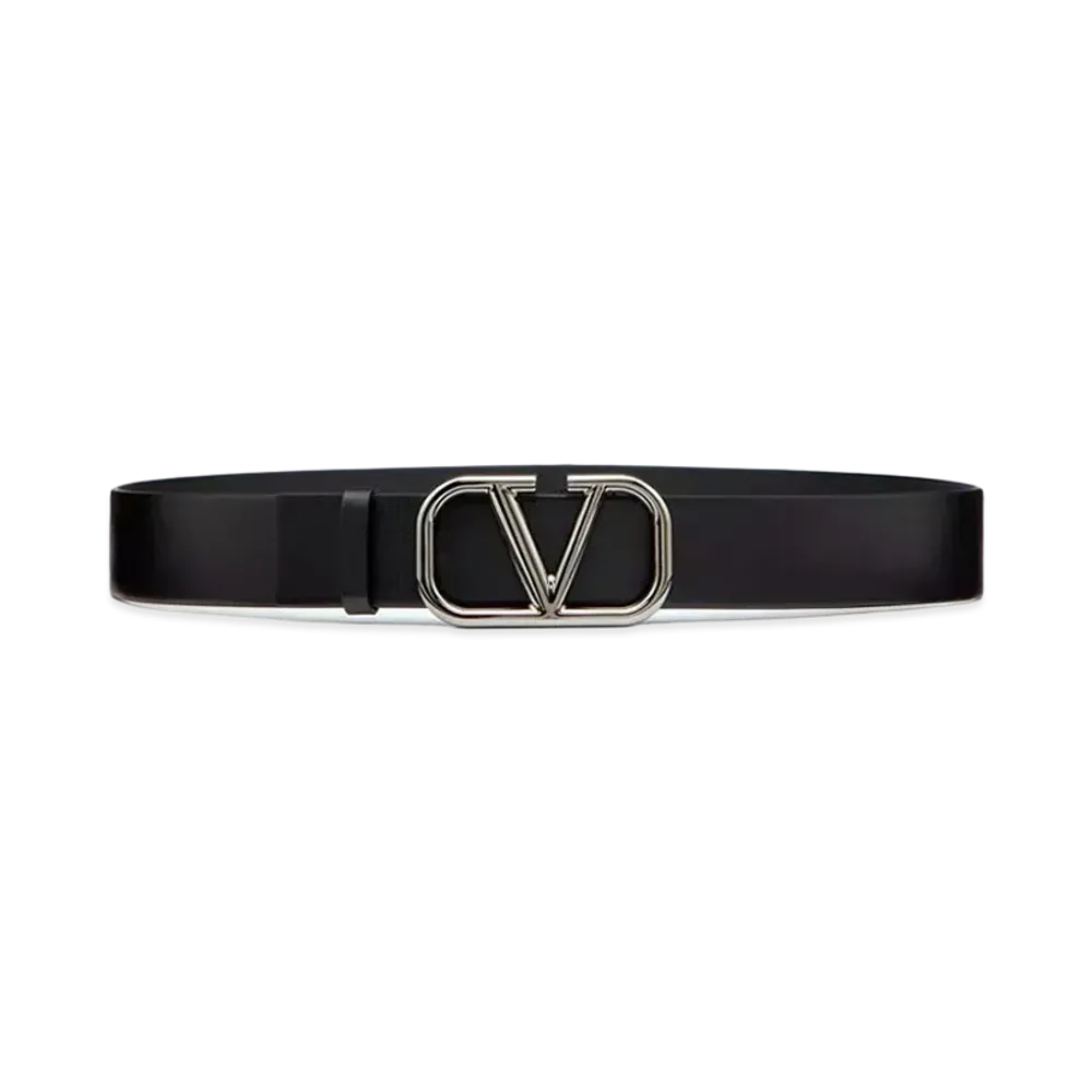 Valentino VLOGO Signature Calfskin Belt 40 MM "Black"