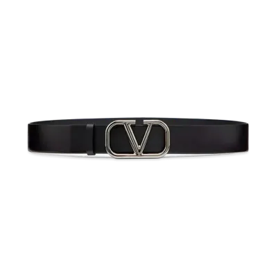 Valentino VLOGO Signature Calfskin Belt 40 MM "Black"