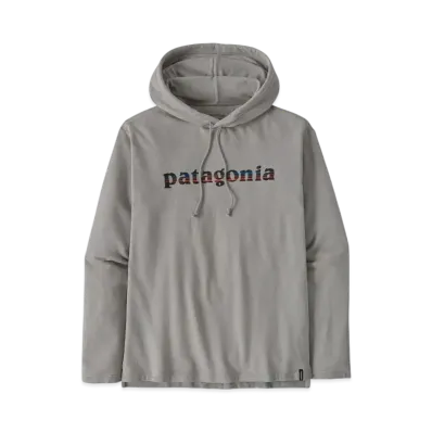 Patagonia Men's Lightweight 73 Text Logo Wildrise Hoodie "Grey"