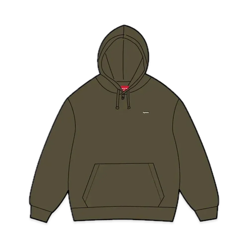 Supreme Small Box Hooded Sweatshirt "Dark Olive"