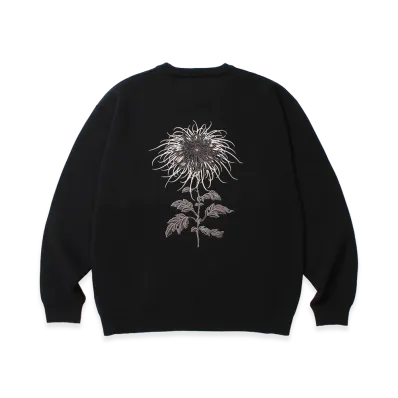 APHRODITEGANG GAKKIN x BUDSPOOL Nisshogiku Crew Neck Sweater "Black"