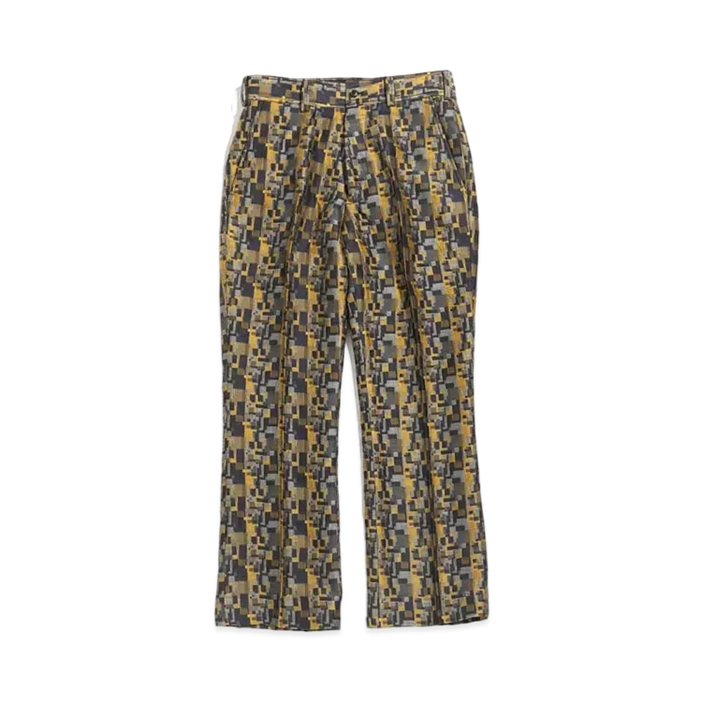Needles BASIC TROUSER - AC/PE/W SQUARE JQ. "Yellow/Navy"
