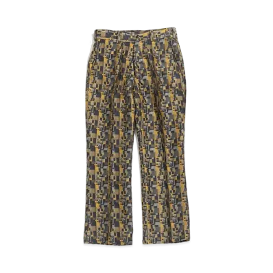 Needles BASIC TROUSER - AC/PE/W SQUARE JQ. "Yellow/Navy"
