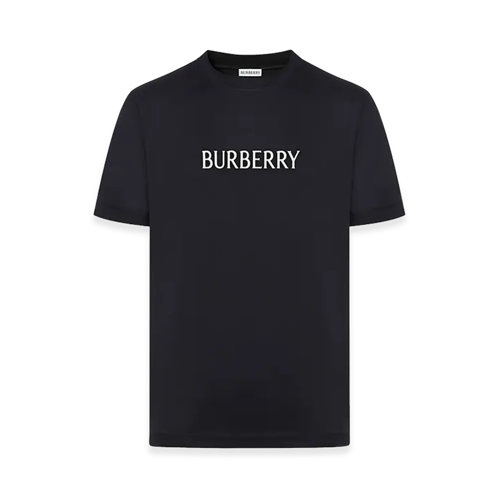 Burberry Cotton T-Shirt With Printed Burberry Logo "Black"