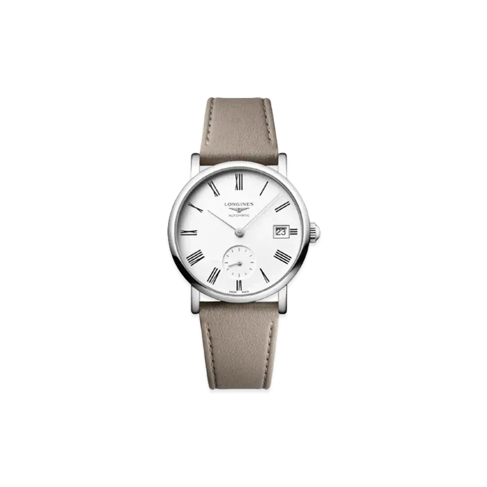 Longines Elegant Collection 34.50 mm "Matte White/Stainless Steel/Beige" L4.312.4.11.2