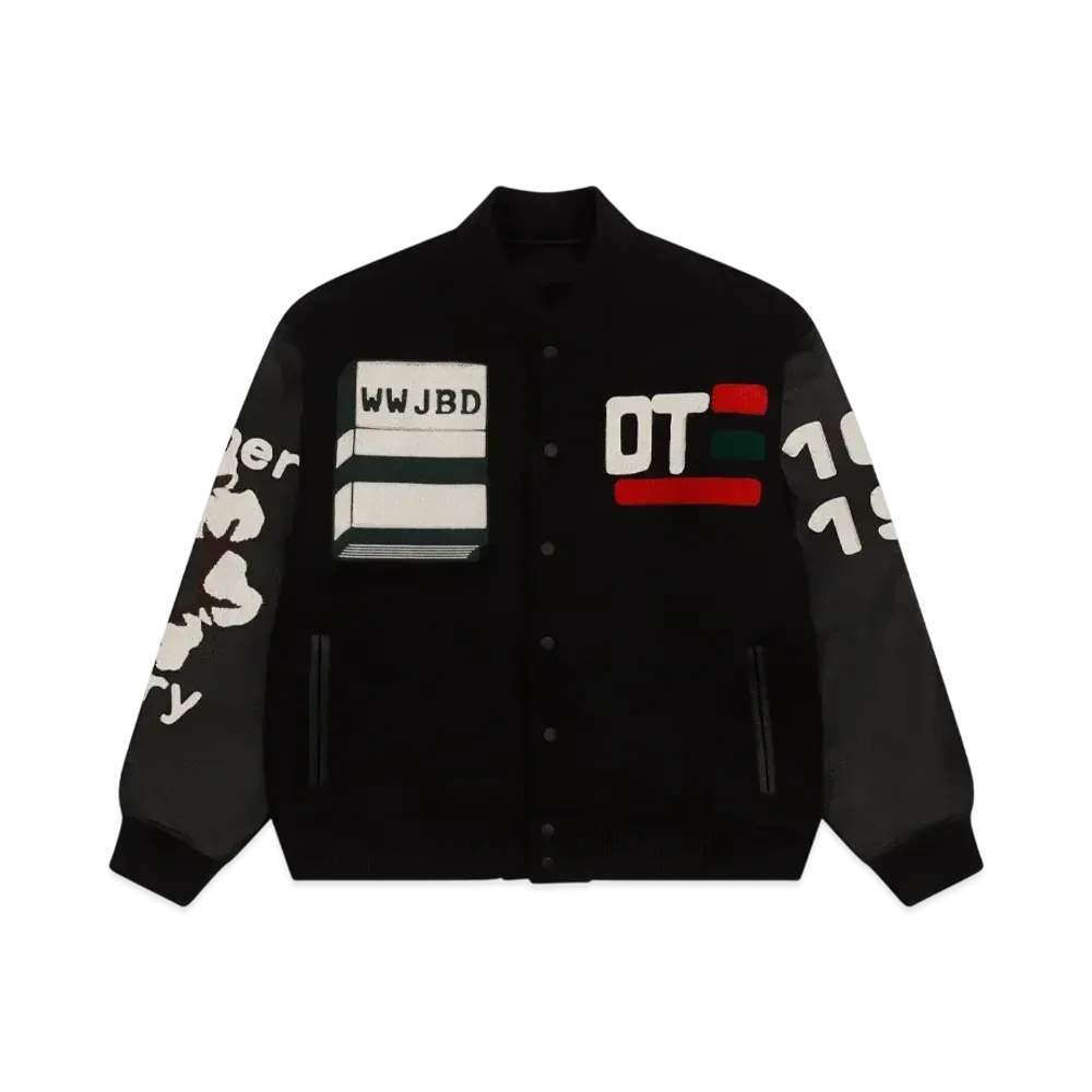 DENIM TEARS x CACTUS PLANT FLEA MARKET Varsity Jacket "Black"