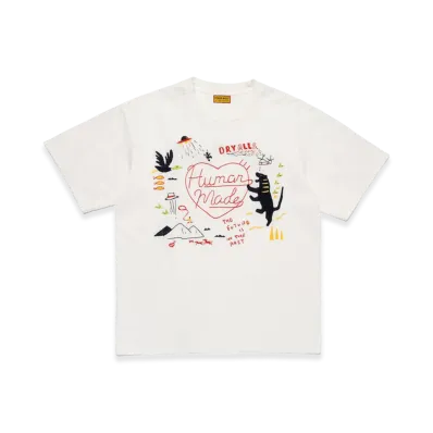 HUMAN MADE Embroidered T-Shirt "White"