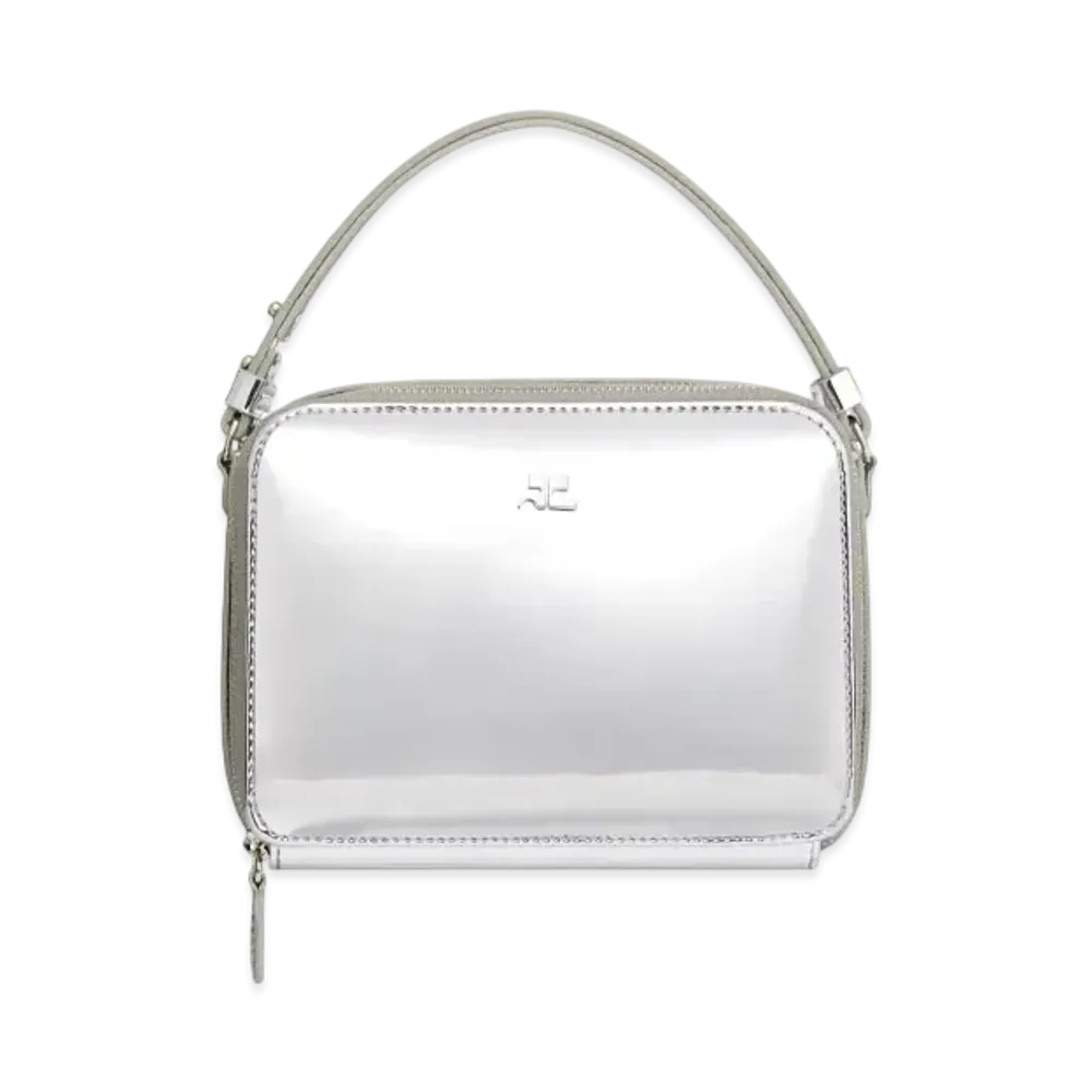 Courreges Cloud Chained Mirror Bag "Silver"