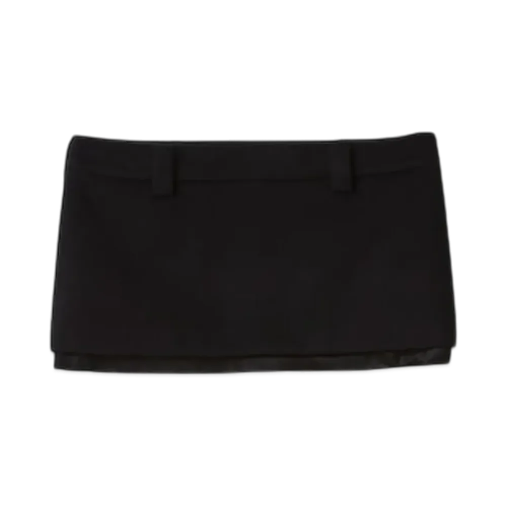 MIU MIU Women's Velour Miniskirt "Black"