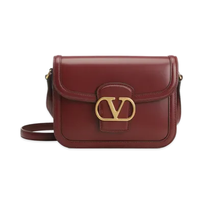 Valentino Women's "9to5" Shoulder Bag In Smooth Calfskin "Red"