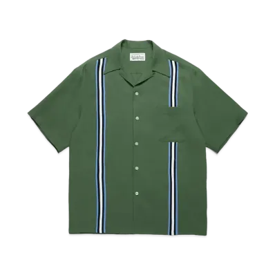WACKO MARIA Switching 50's Open Collar Shirt "Green"