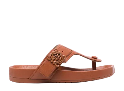 LOEWE Women's Ease Toe Post Sandals "Brown"