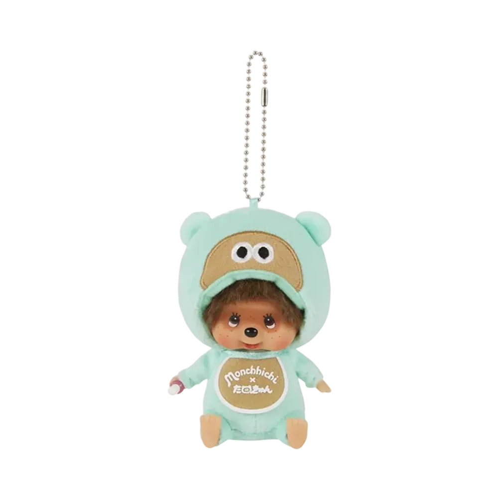 Sekiguchi Tanukyun x Monchhichi Kao-deka SS Keychain Tanukyun