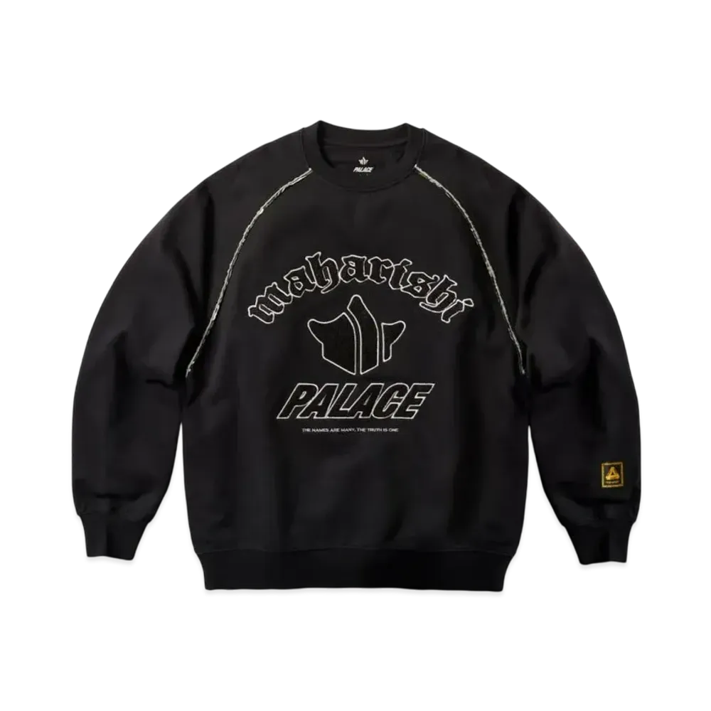 PALACE x MAHARISHI Temple Script Crew "Black"