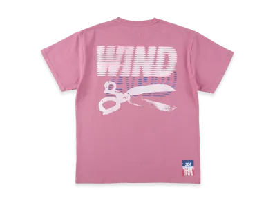 WIND AND SEA x DENHAM Line Halftone Scissors Sulfur Tee "Red"