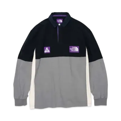 PALACE THE NORTH FACE PURPLE LABEL High Bulky Rugby Shirt "Navy"