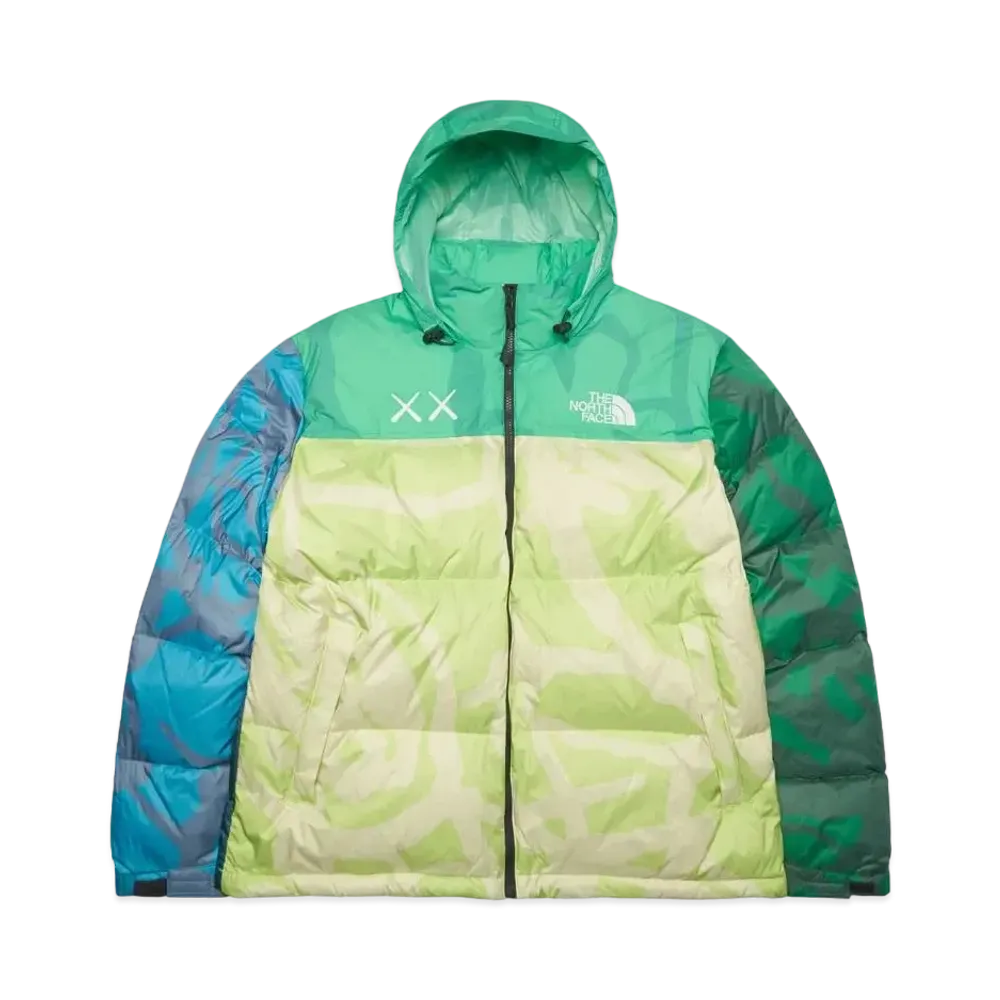 The North Face x Kaws Nuptse Jacket "Green Blue"