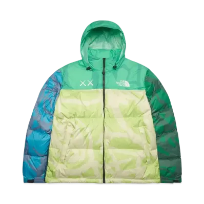 The North Face x Kaws Nuptse Jacket "Green Blue"
