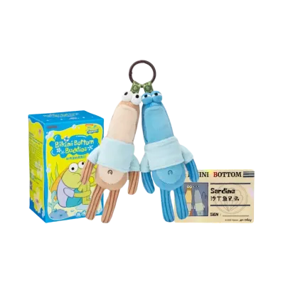POP MART SpongeBob Bikini Bottom Buddies Funny Plush Series Sardine (Secret)