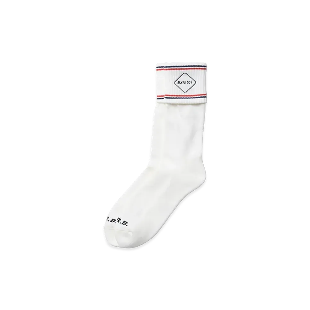 F.C.Real Bristol Emblem Cuff Socks "White"