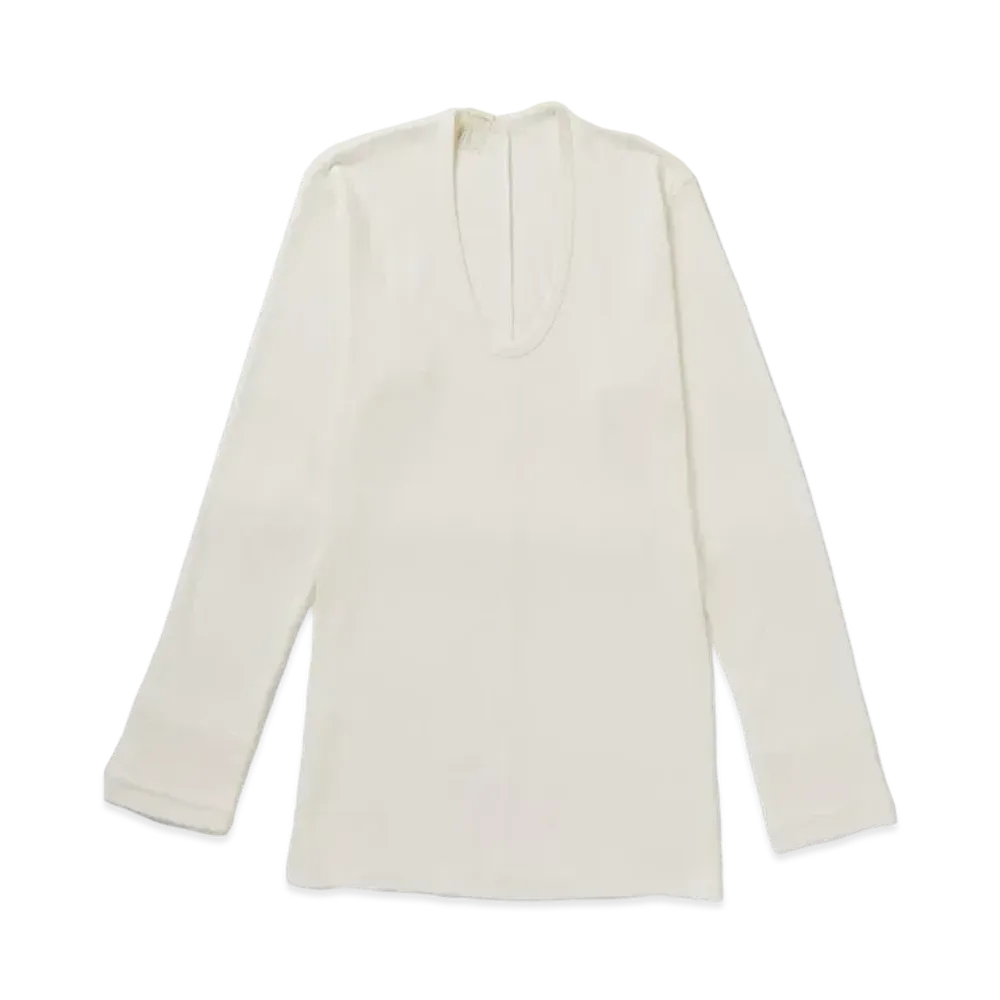 N.HOOLYWOOD Scoop Neck Long Sleeve "White"