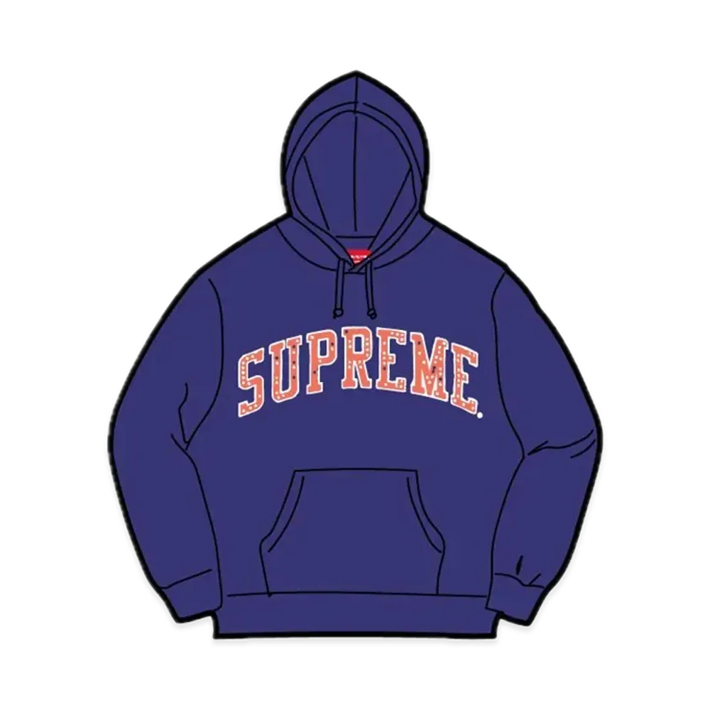 Supreme Stars Arc Hooded Sweatshirt "Dark Royal"