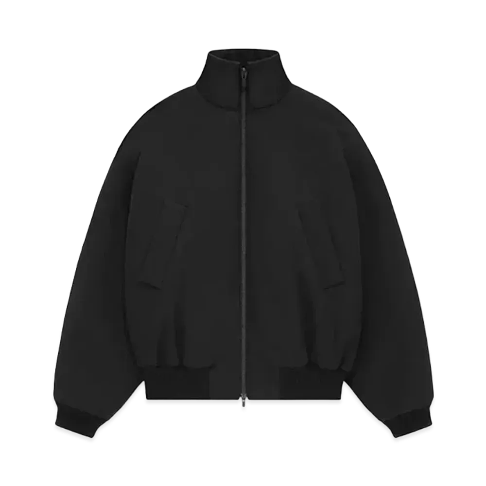 FEAR OF GOD ESSENTIALS Weighted Twill Bomber "Black"