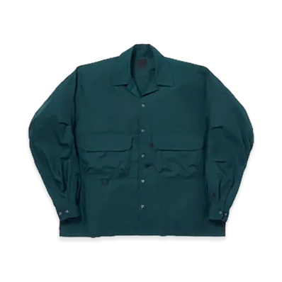 DAIWA PIER39 Tech Sports Open Collar Shirt L/S Solid "Dark Green"
