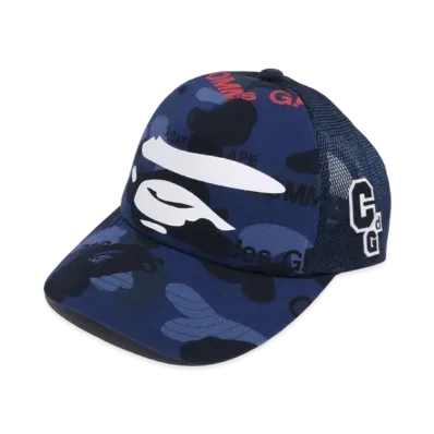 A BATHING APE x CDG OSAKA MESH CAP "Navy"