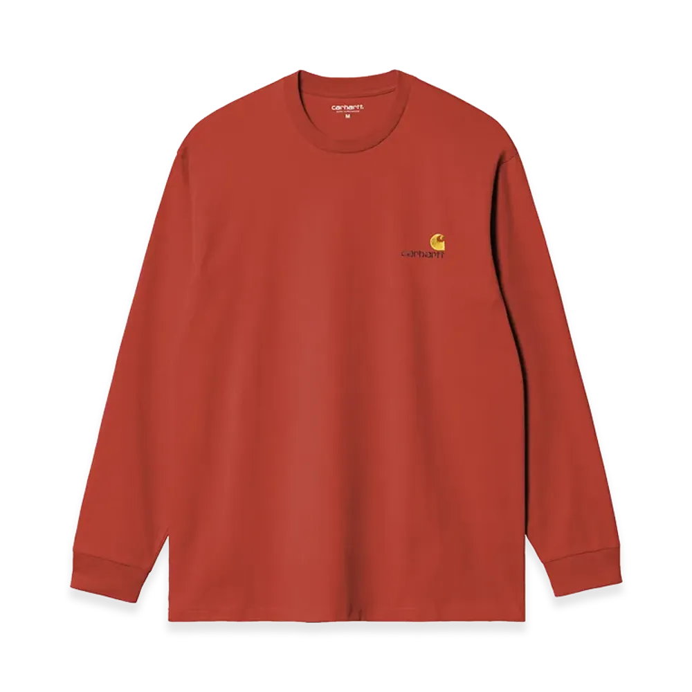 Carhartt WIP L/S American Script T-Shirt "Oxide Red"