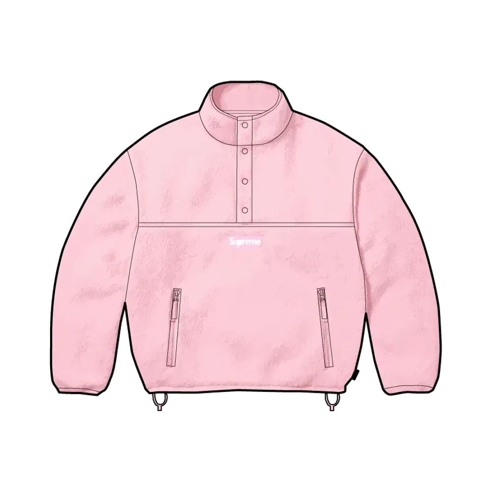 Supreme Polartec Shearling Reversible Pullover "Pink"