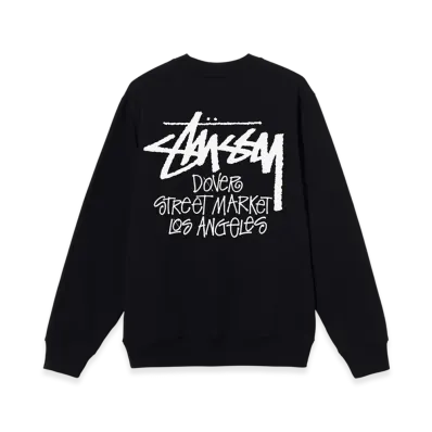 Stussy Stock DSM Los Angeles Crew 2021 "Black"
