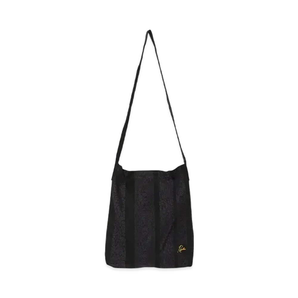 NEEDLES Book Bag - 10oz Denim/Python Jacquard "Black"