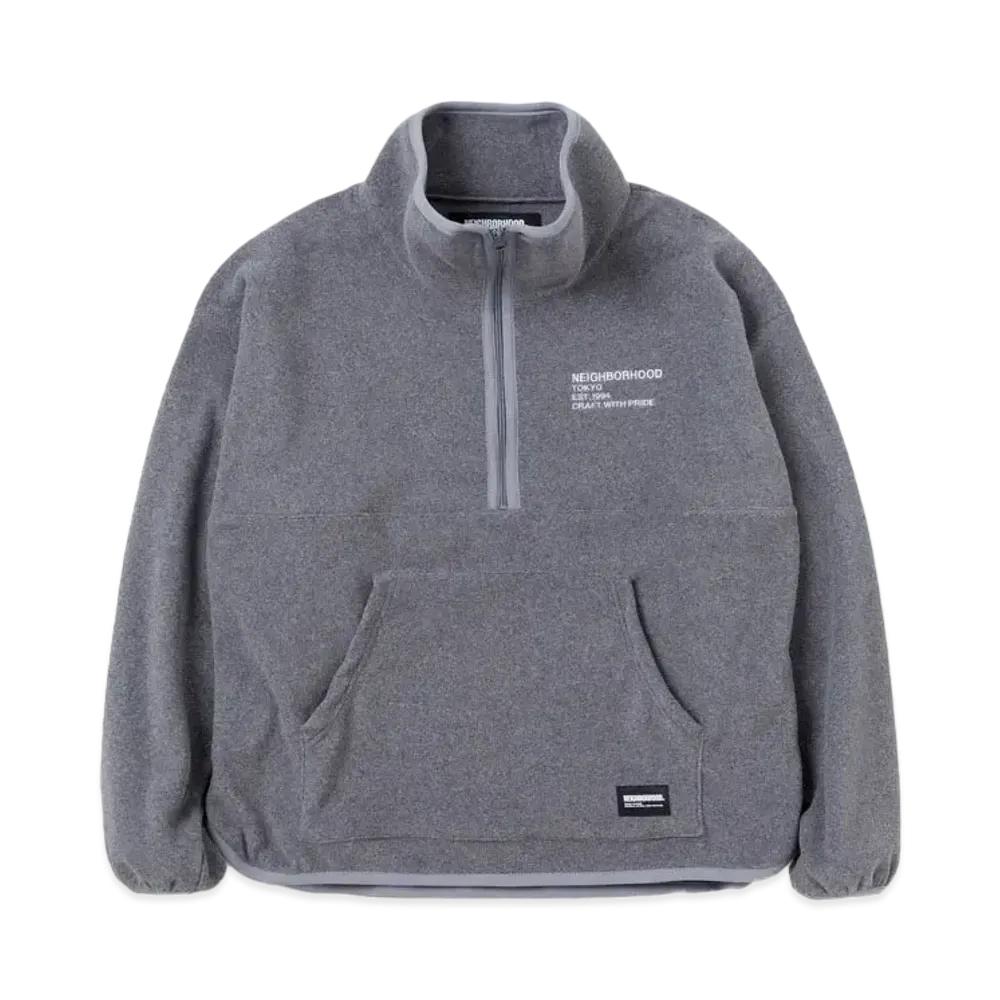 NEIGHBORHOOD Fleece Half Zip Shirt LS "Gray"