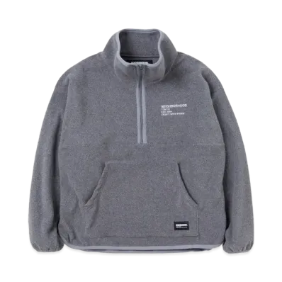 NEIGHBORHOOD Fleece Half Zip Shirt LS "Gray"