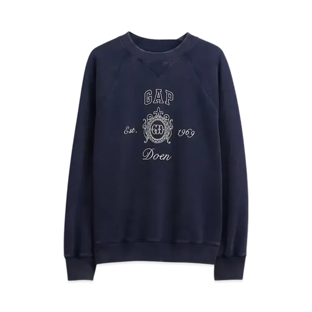 GAP x DOEN Vintage Soft Gap Logo Sweatshirt "Navy Blue"