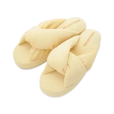 GELATO PIQUE Colorful Pile Room Shoes "Yellow"
