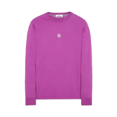 Stone Island 2ML80 COTTON JERSEY 'MOSAIC THREE' PRINT_SLIM FIT "Magenta"
