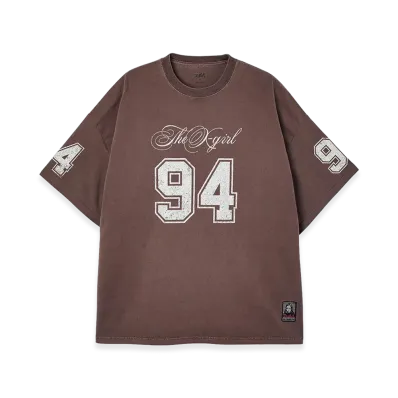 X-Girl Women's Faded Number S/S Big Tee Dress "Brown"