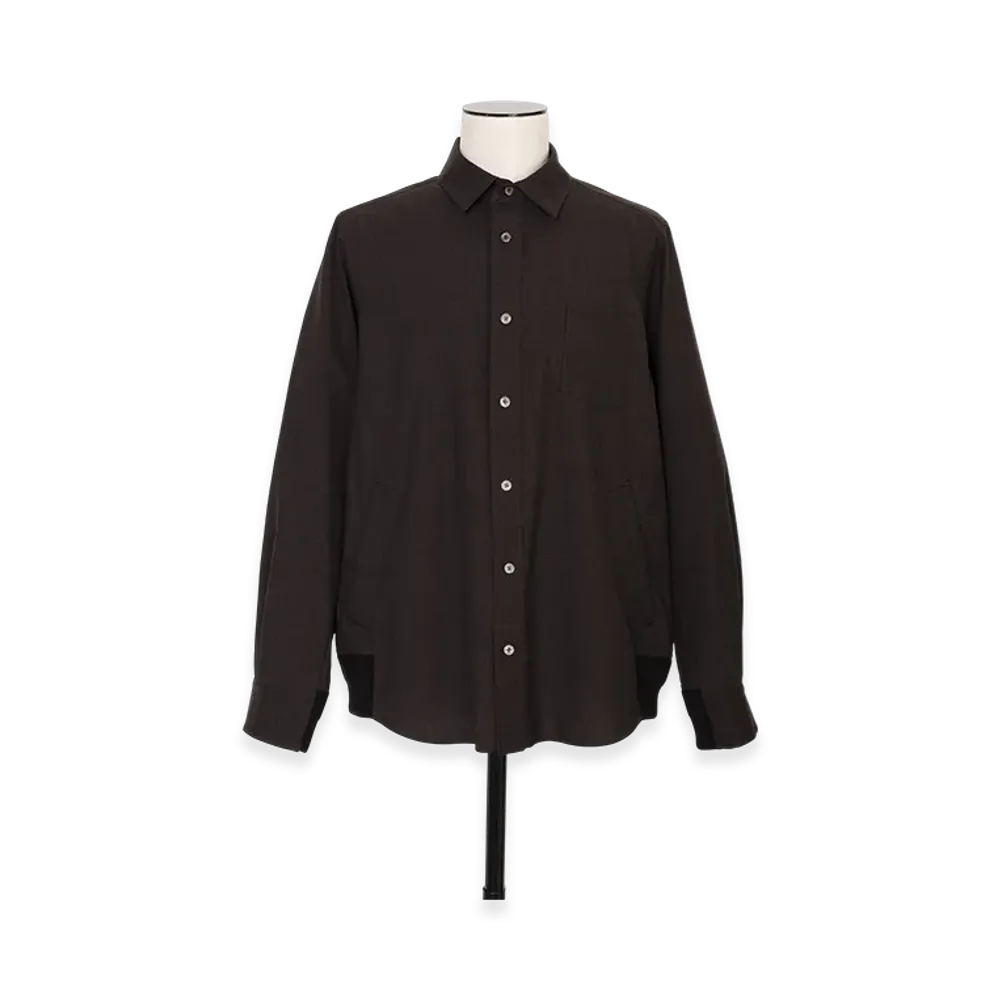 サカイ スーチングシャツ "ブラウン"