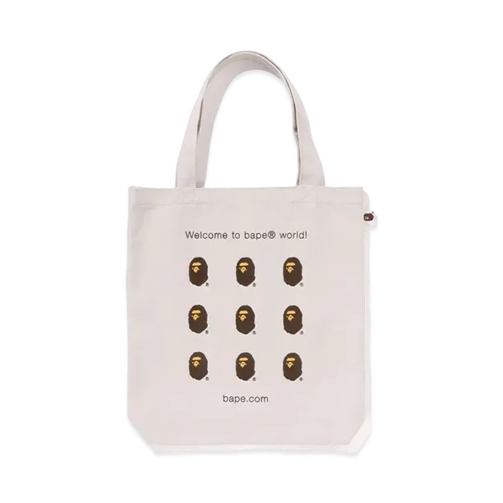 A BATHING APE Bape.com Tote Bag "Ivory"