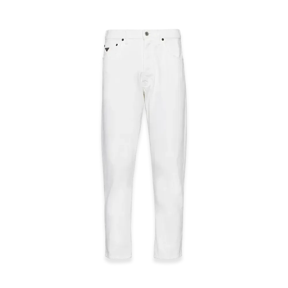 PRADA Five-Pocket Bull Denim Jeans "White"