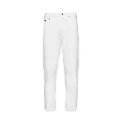 PRADA Five-Pocket Bull Denim Jeans "White"