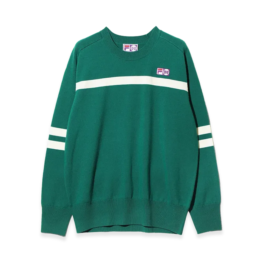 NEEDLES x FILA Heritage Sweater "Green"