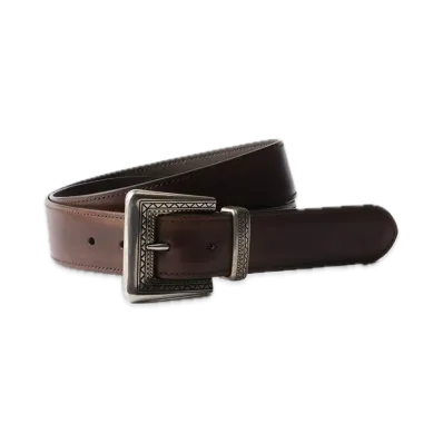 PRADA Antique Leather Belt "Dark Brown"