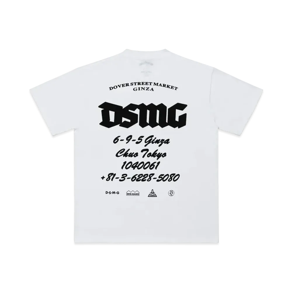 MIN-NANO x Dover Street Market Ginza Address Tee "White"