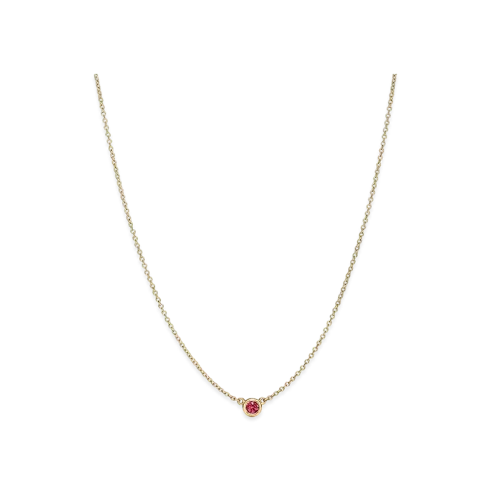 Tiffany & Co. Elsa Peretti Color by the Yard Pendant "Yellow Gold/Ruby"